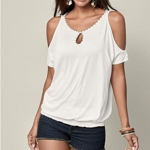 VENUS | Tops | Venus White Studded Cold 